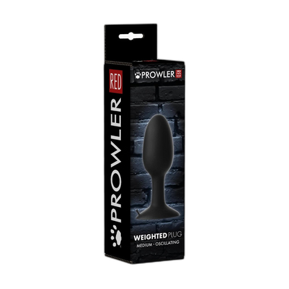 Prowler RED Weighted Butt Plug Black Medium