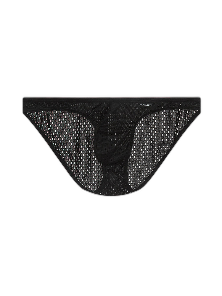 Men's Low-rise Mesh U-shaped Convex Pocket Sports Briefs