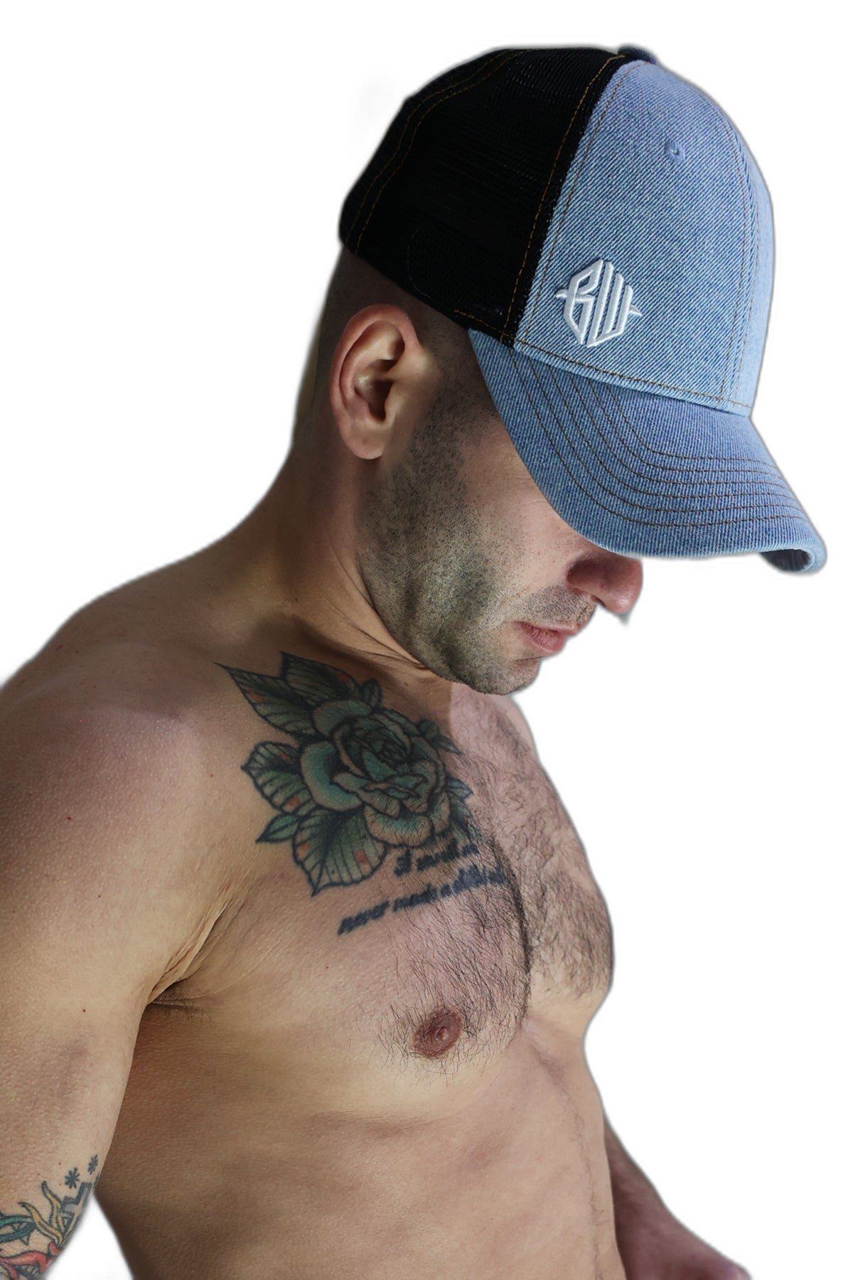 Breedwell Loaded Denim Trucker Baseball Cap Light Stonewall Wash