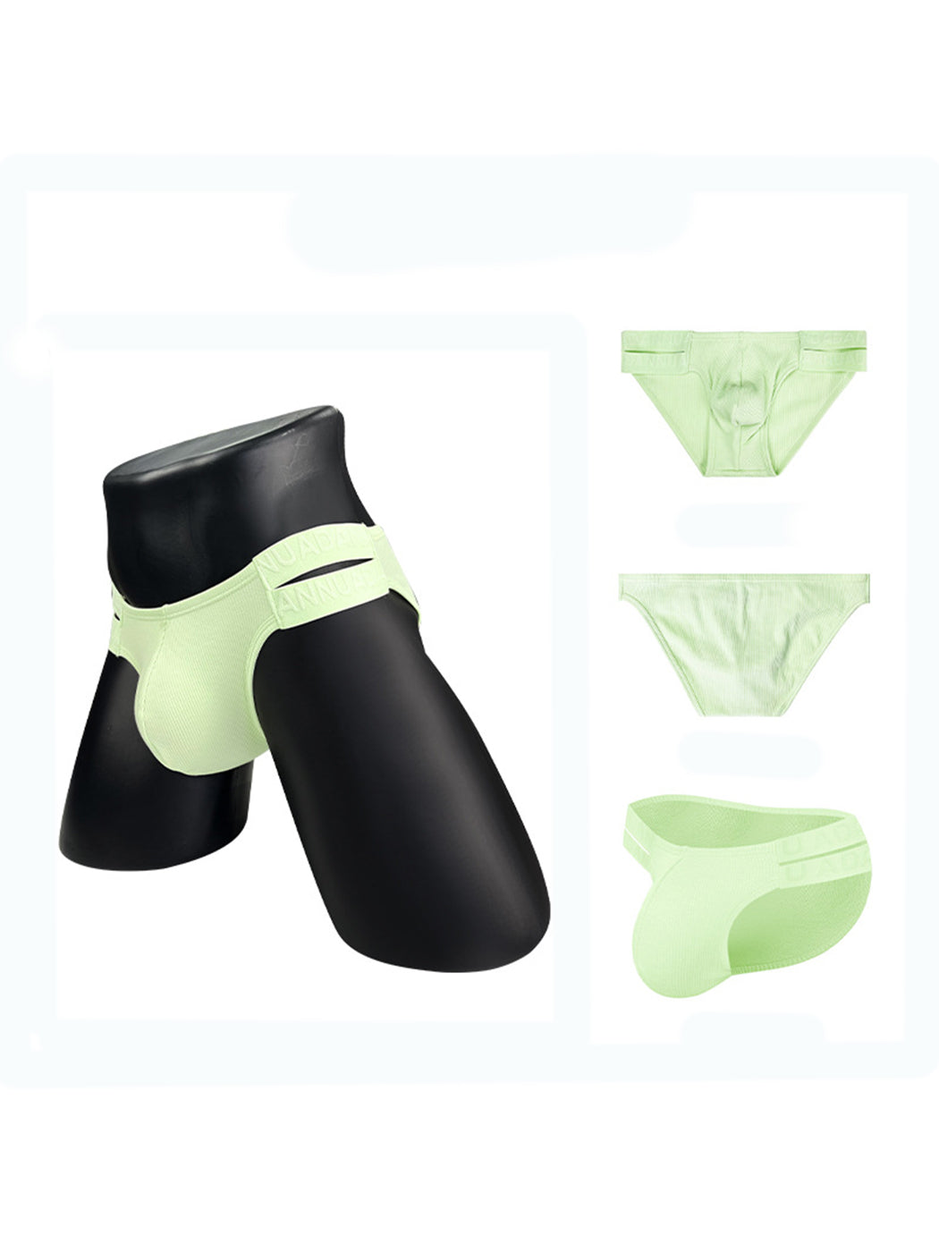 Pure Cotton Dual Waistband Sexy Sporty U-Pouch Men's Bikini