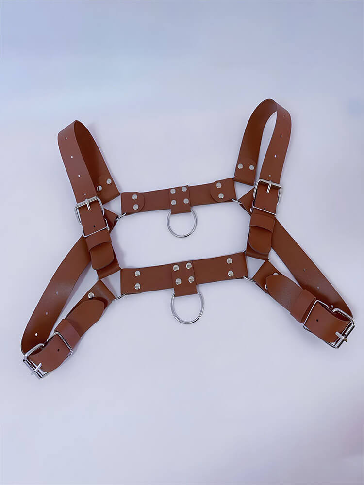 Leather Bull Dog Harness - Black