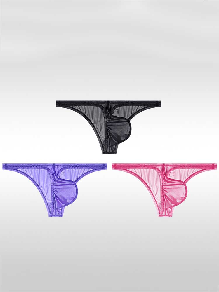 Men's Low-Rise Form-Fitting Stretch Bikini Briefs