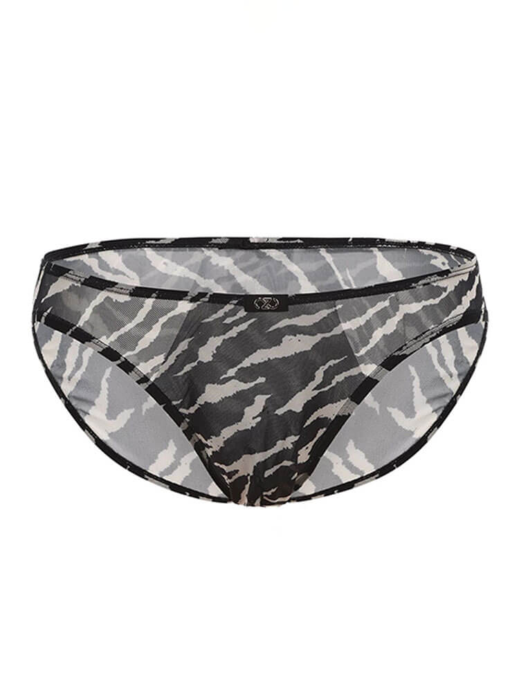 Men's Sexy Low-Rise Animal Print Sports Briefs
