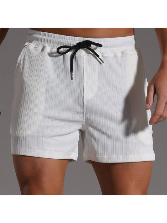 Men's Casual Quick-Drying Vertical Striped Home Shorts