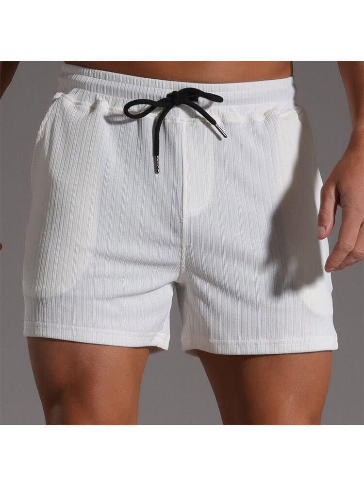 Men's Casual Quick-Drying Vertical Striped Home Shorts