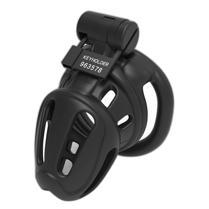 LOCK4D Armoured Flat Ring Chastity Cage