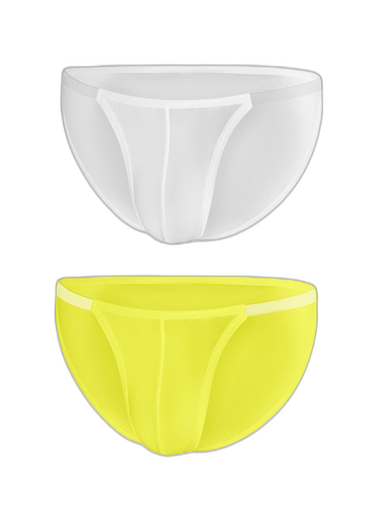 Sexy Spliced Transparent Belt Bikini For Men