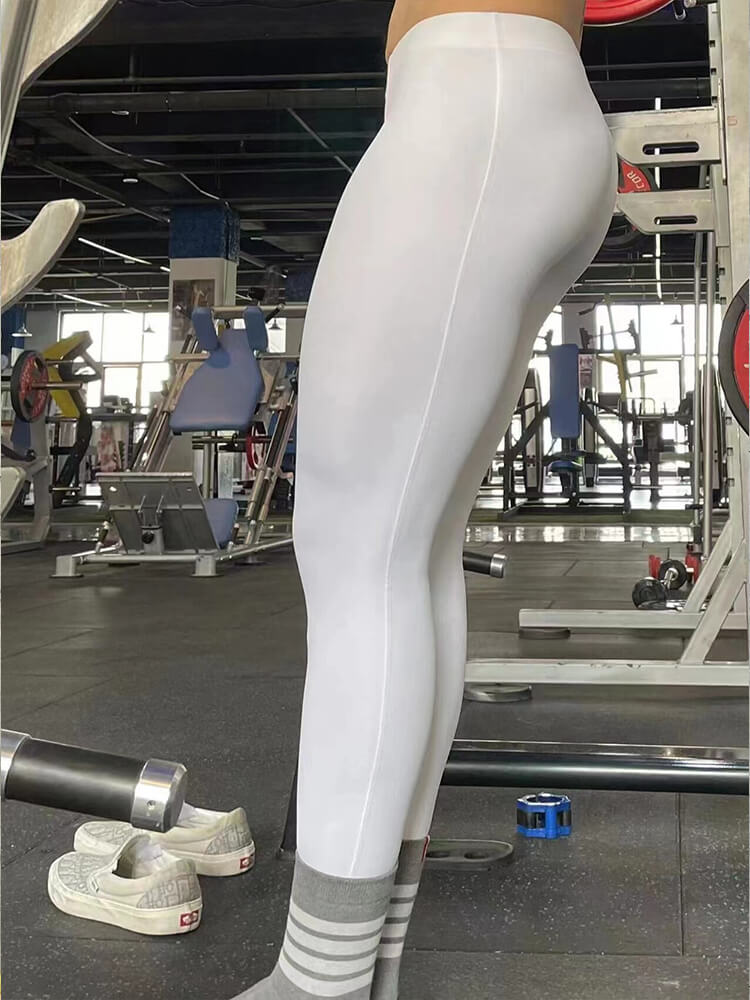 Men's Solid-Color Quick-Dry Athletic Tight Pants