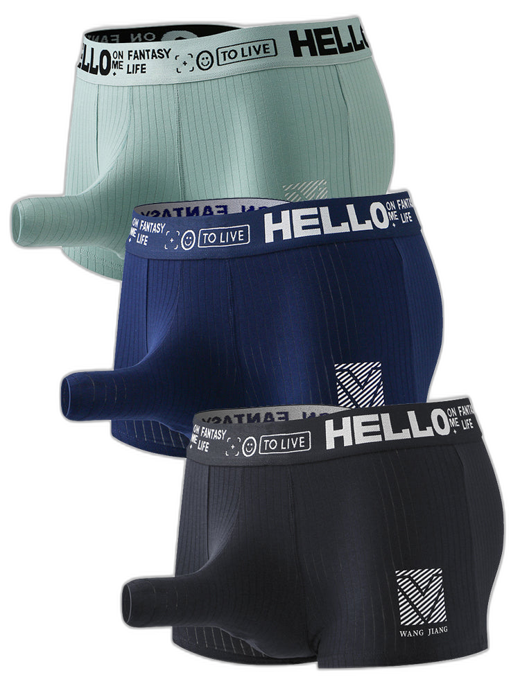Men’s Separate Pouch Cotton Trunks With Fly Front