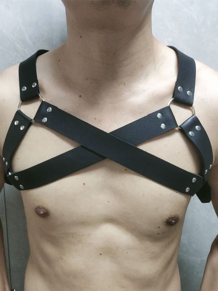 Corset Leather Collar Bracelet Set