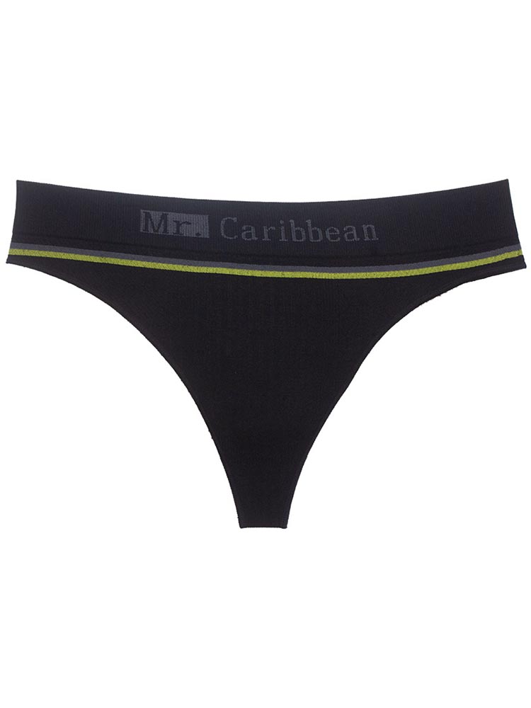 Men's Wide Waist Vertical Striped Seamless Thong