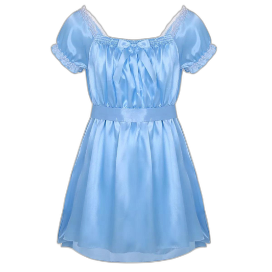 Satin Frilly Pajamas Dress