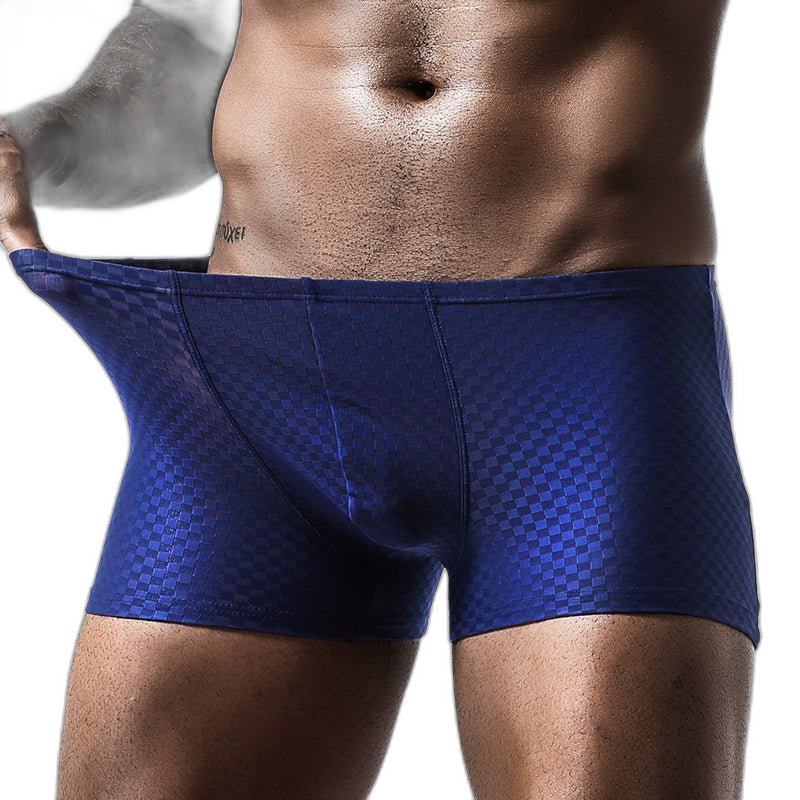 2 Pack Breathable Grid Ice Silk Men's Underwear