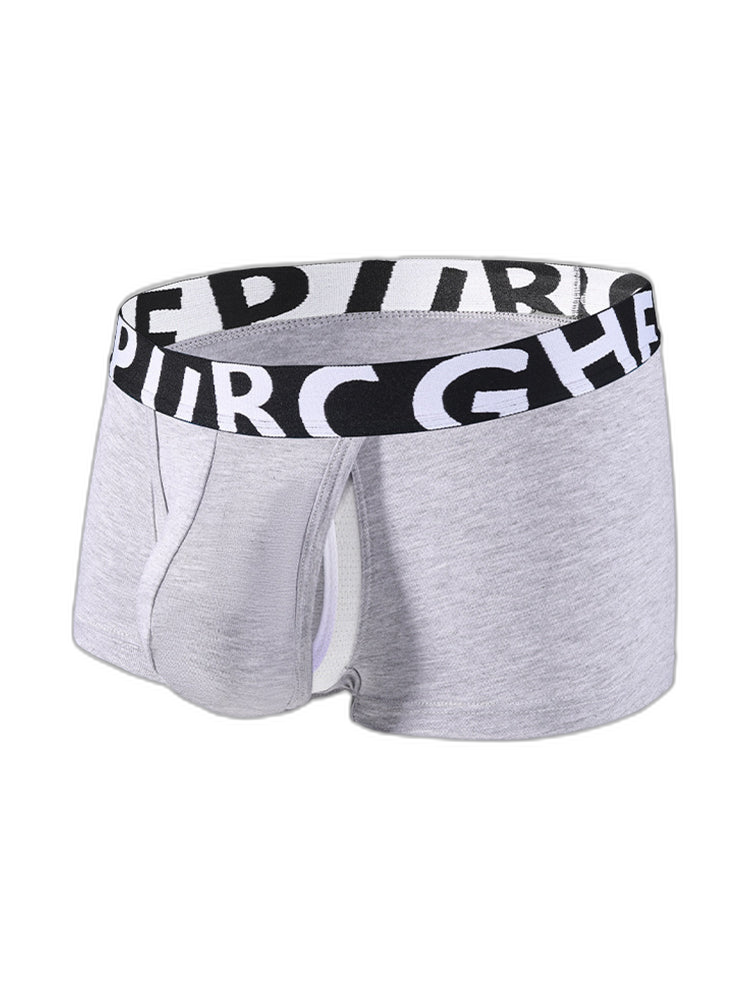 2 Pack Men's Separated Pouch Side Vent Design Trunks