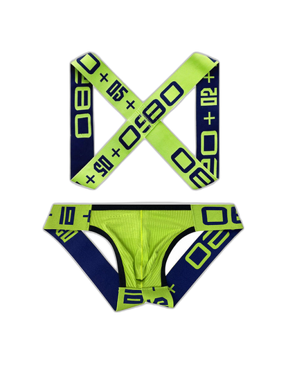 Men's Ultra-Soft Cotton Supportive Fit Activewear Shoulder Strap & Underwear