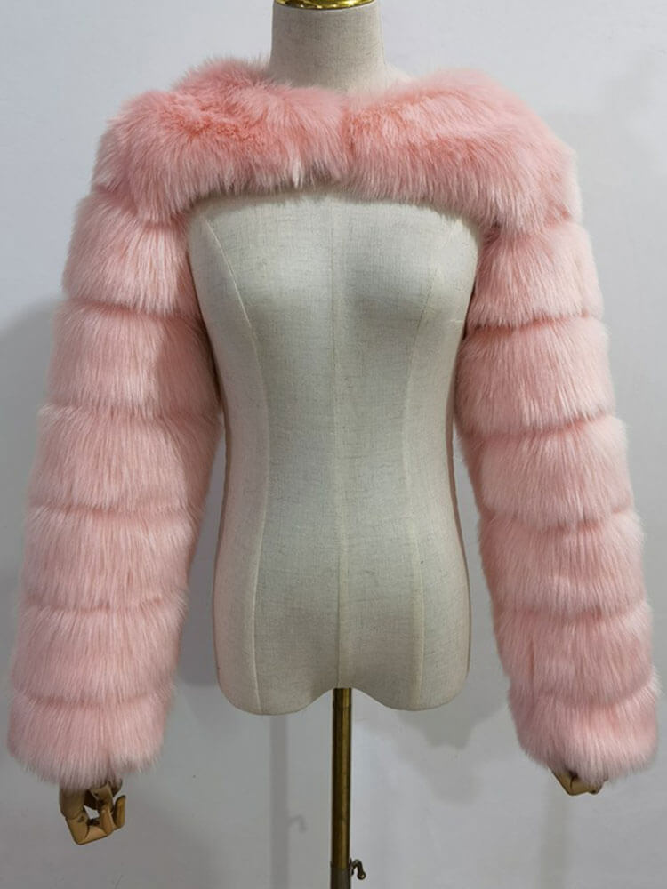Men's Fashion Sexy Faux Fur Cropped Shawl