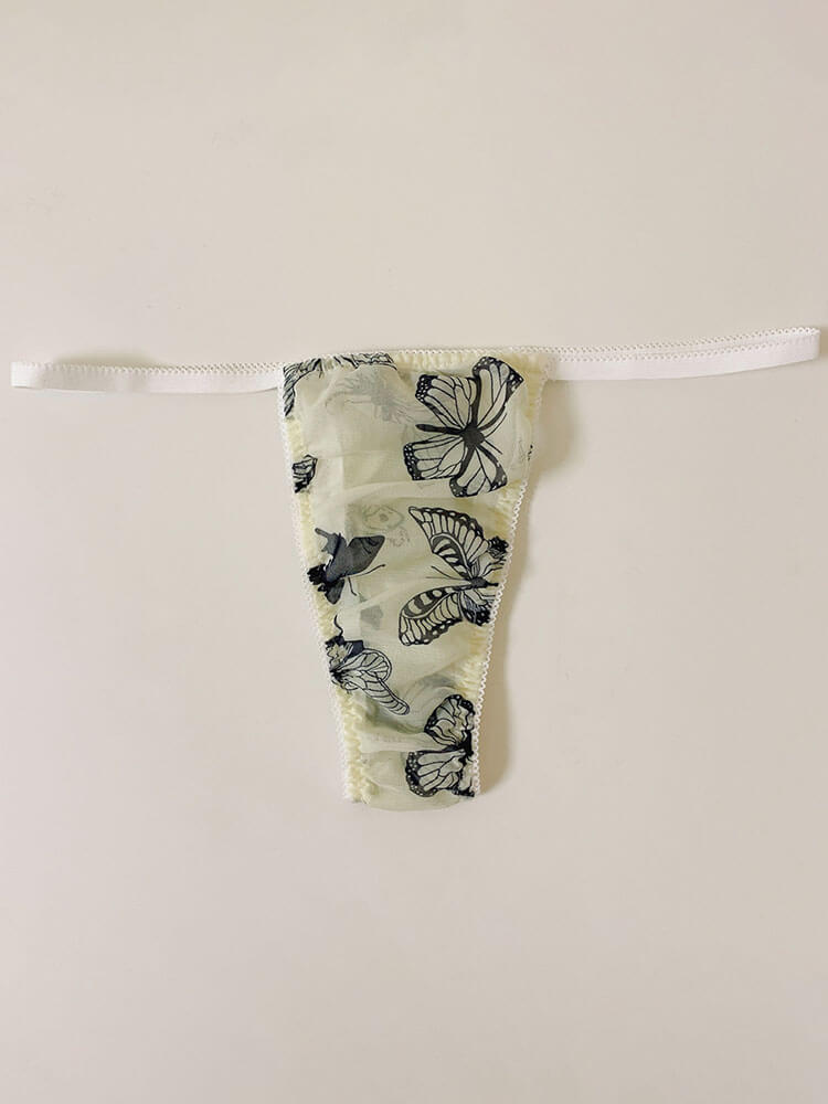 Men's Sexy Floral Print Thin Waist Thong