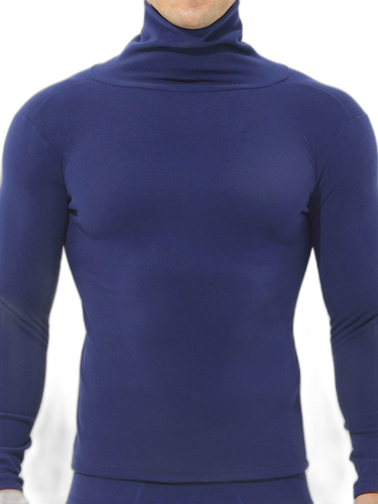 Men's Mid-high Collar Warm Cold-proof Long-sleeved Bottoming Shirt