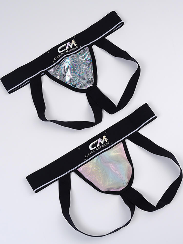 Men's Sexy Faux Leather Hollow Jockstrap