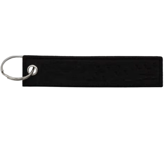 Custom Keyring Tag 13cmx2.8cm Black