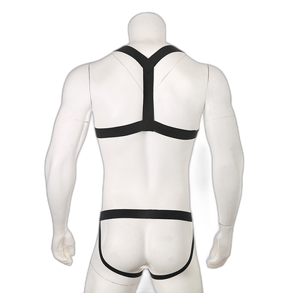Chest Harness + Mesh Jockstrap Erotic Clubwear