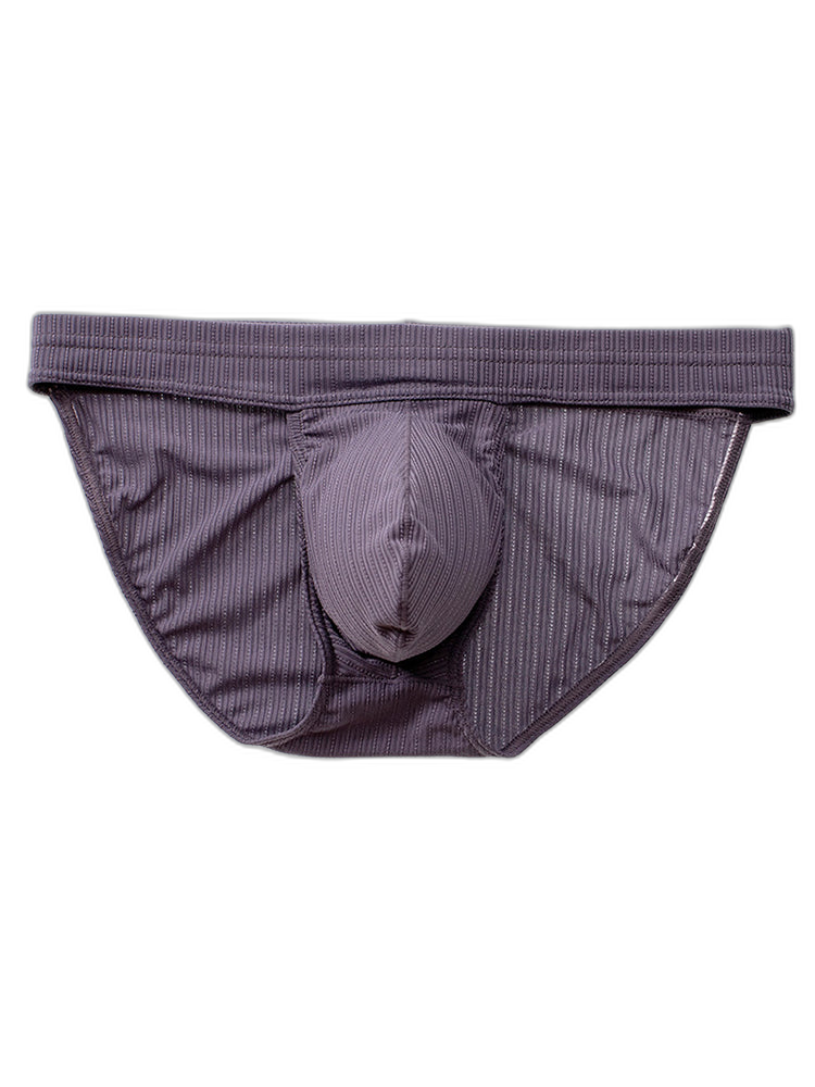 3 Pack Men's Threaded Fabric Briefs with U Convex Pouch