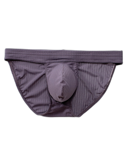3 Pack Men's Threaded Fabric Briefs with U Convex Pouch