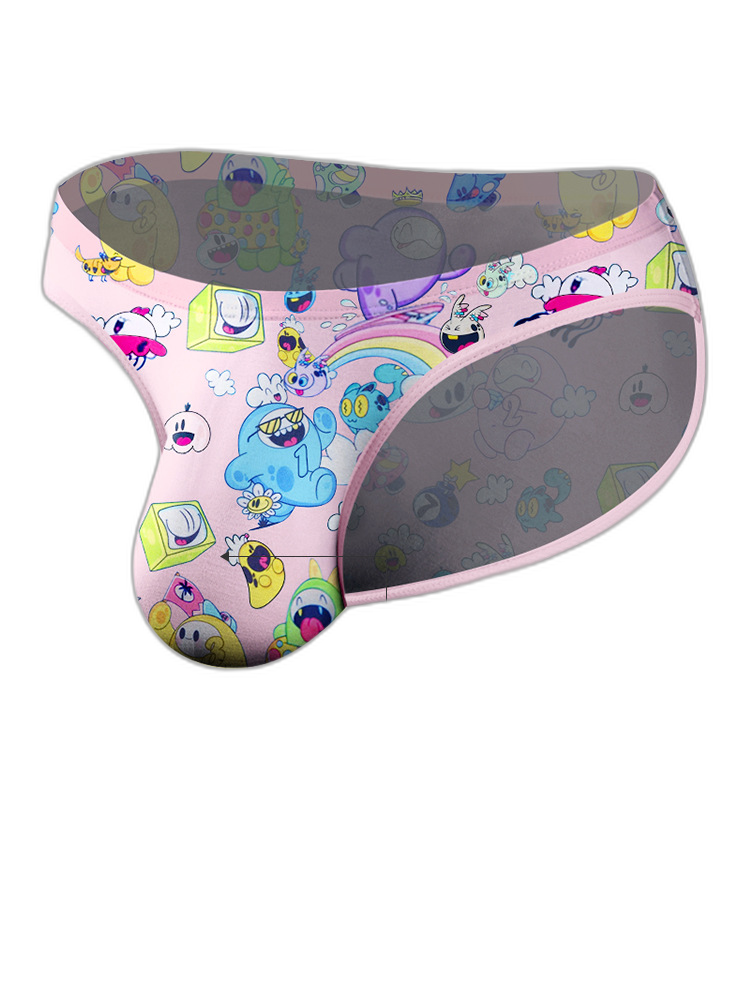2-pack Men's Breathable Sports Cartoon Print Bikini