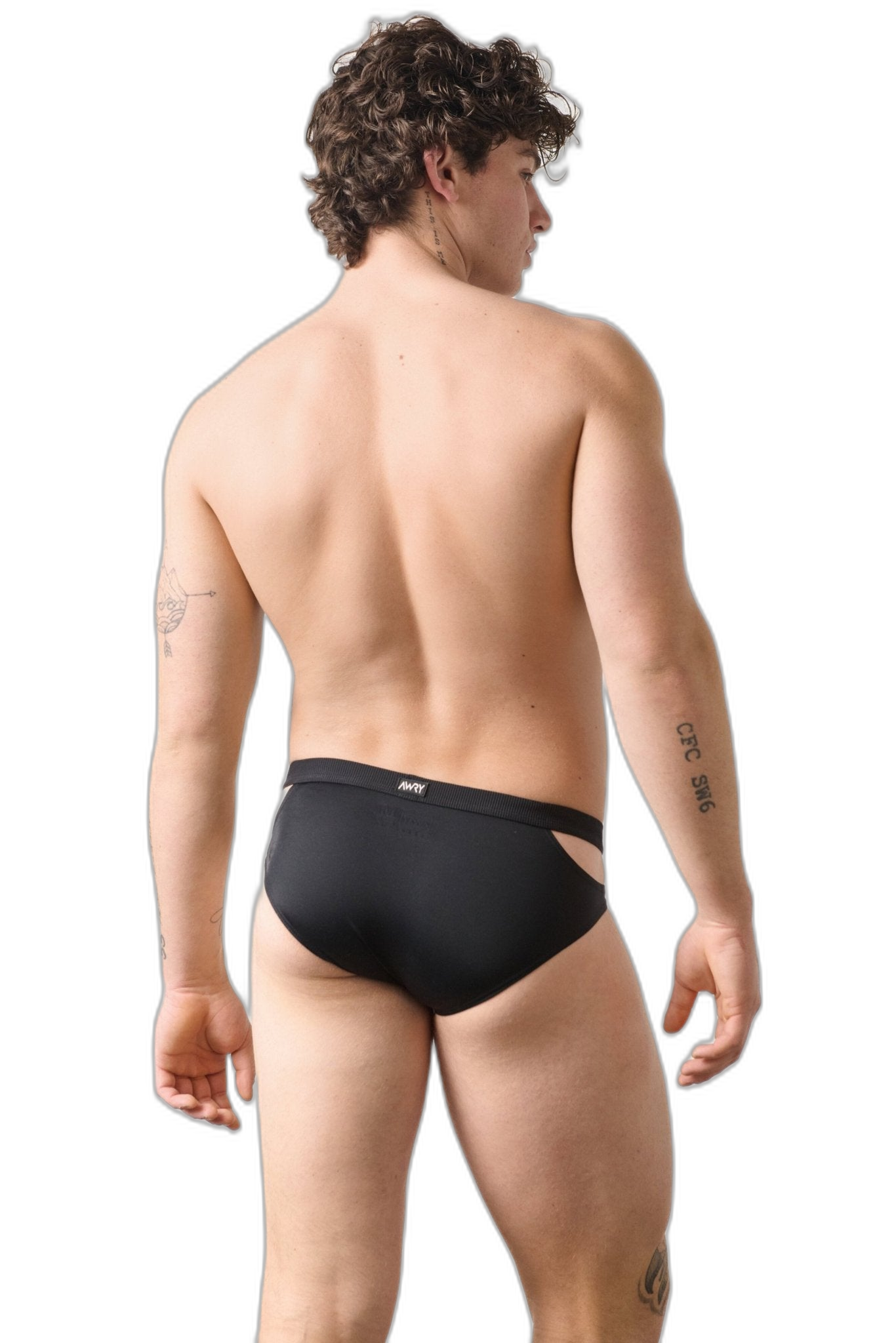 SURGE Split Swim Briefs - Black