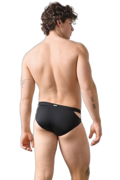 SURGE Split Swim Briefs - Black