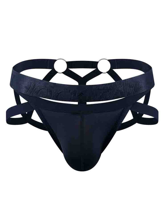 Men's Cutout Bondage Metal Ring Thong