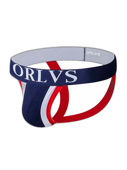 3 Pack Men's U-Pouch Striped Sexy Jockstraps