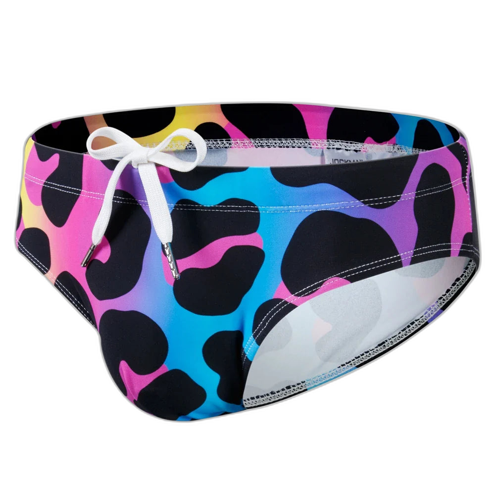 Jockmail Funky Leopard Push-Up Swim Trunks