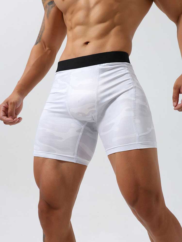 Men's Sports Tight Camouflage Shorts