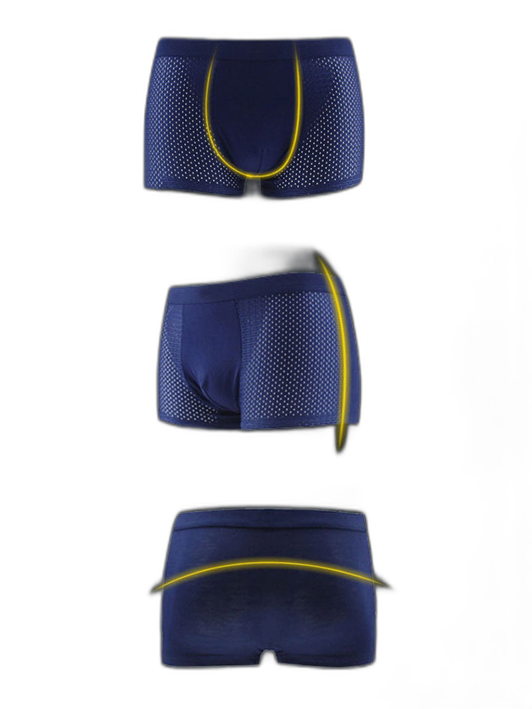 4 Pack Men’s Breathable Mesh Trunks with Antibacterial Fabric