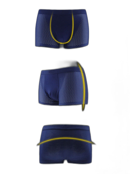 4 Pack Men’s Breathable Mesh Trunks with Antibacterial Fabric