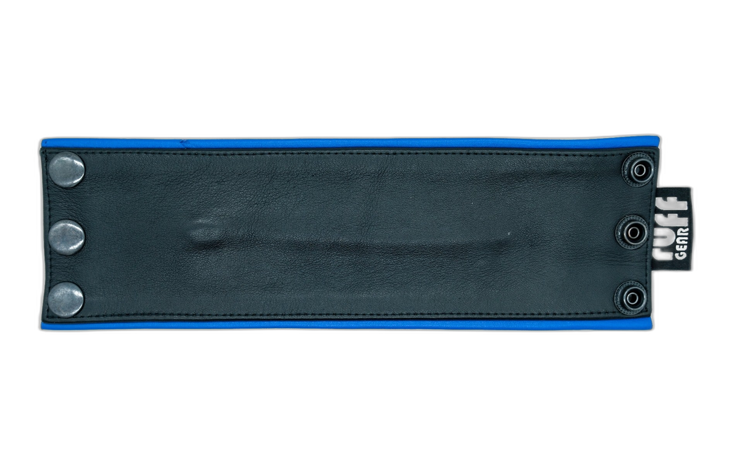 ruff GEAR Double Tone Leather Wrist Strap Wallet Blue Black