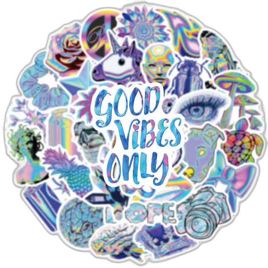50 Iridescent Stickers