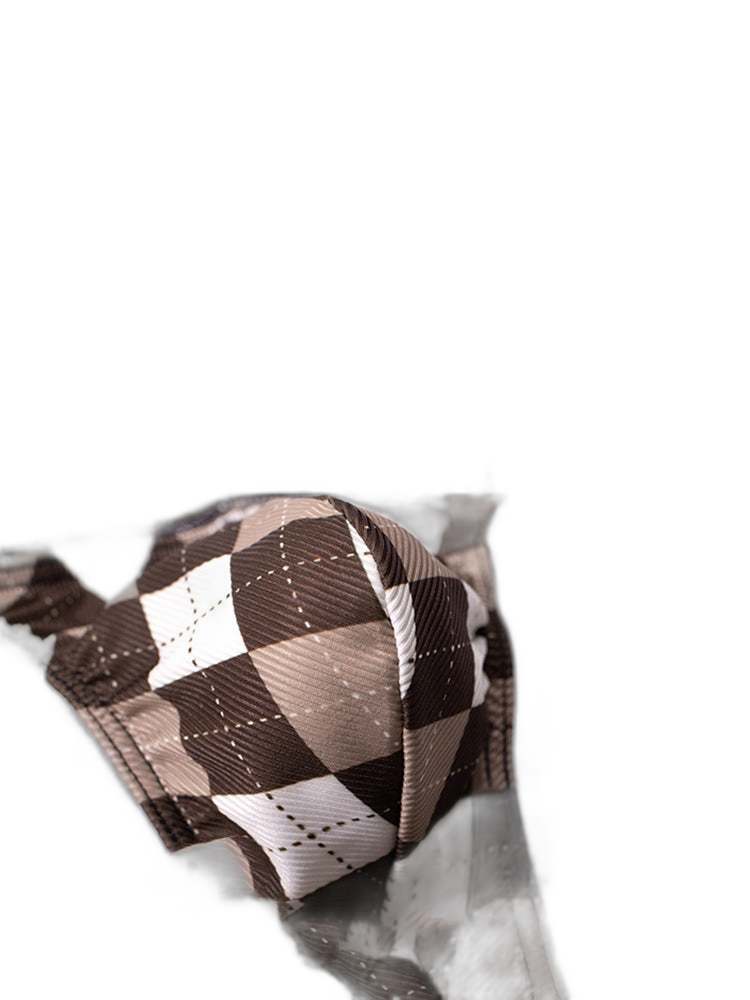 Rhombus Check Pattern Pouch Briefs