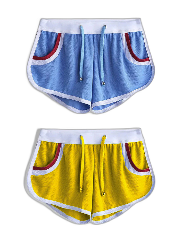 2 Pack Drawstring Leisure Men's Loose Boxer Shorts