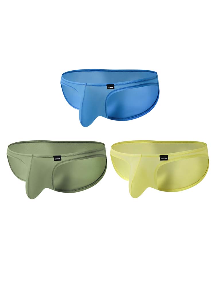 Men's Sexy Solid Color U-Convex Pouch Tight Briefs