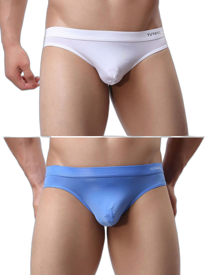 2 Pack Men's Ultra-Thin Ice Silk Briefs