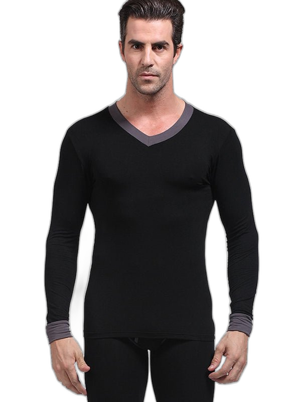 Mens Base Layers V-Neck Thermal Shirt