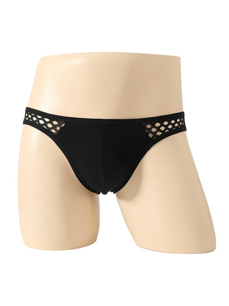 Men's Sexy Fishnet Breathable Hollow Elastic Briefs
