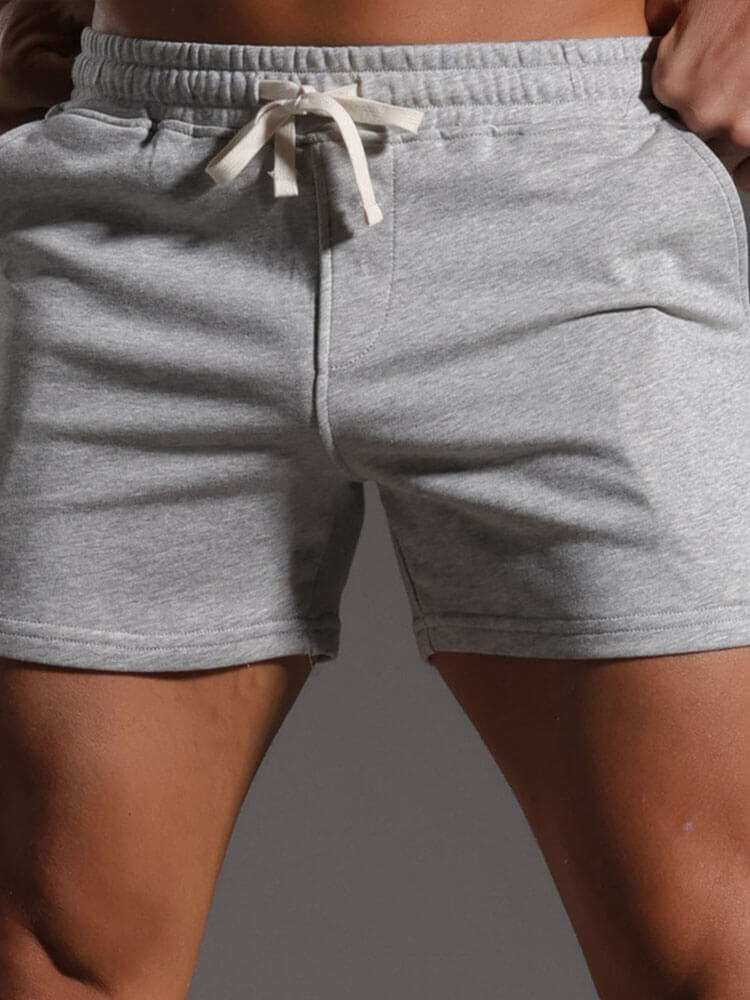 Men's Casual Cotton Drawstring Athletic Short