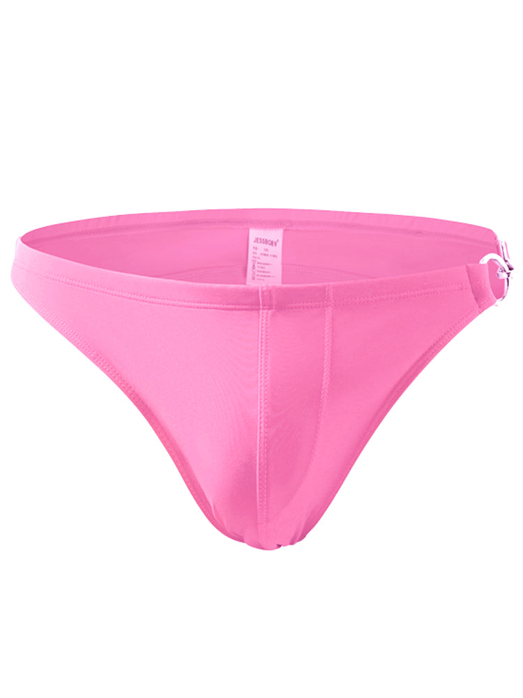 Men's Low Rise Metal Buckle Swim Bikini