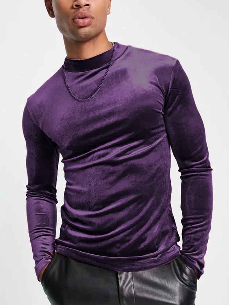 Men's Long Sleeve Turtleneck Thermal Bottom Top