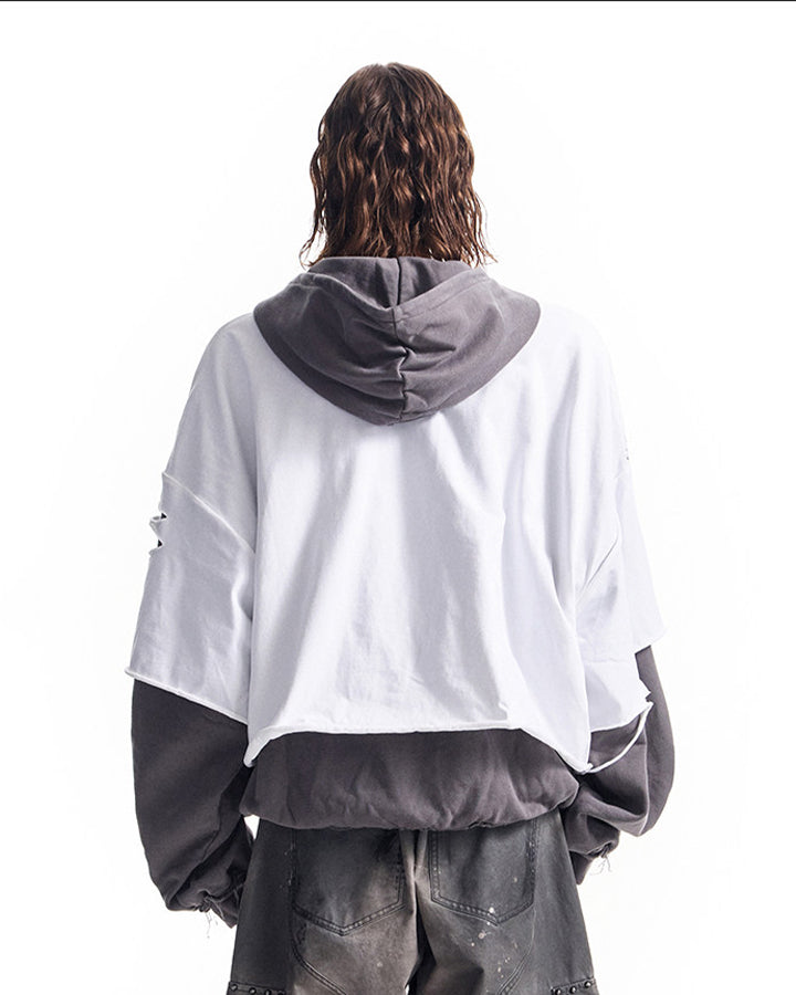 KIIKIO Grunge Layered Hoodie