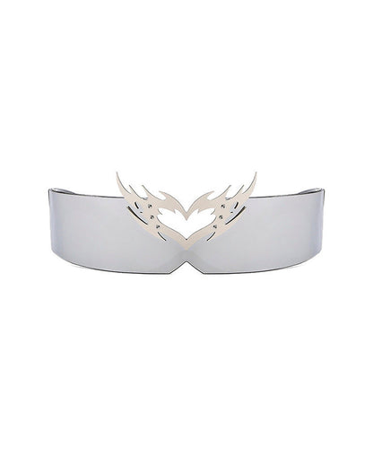 New Flame Heart Resin Sunglasses