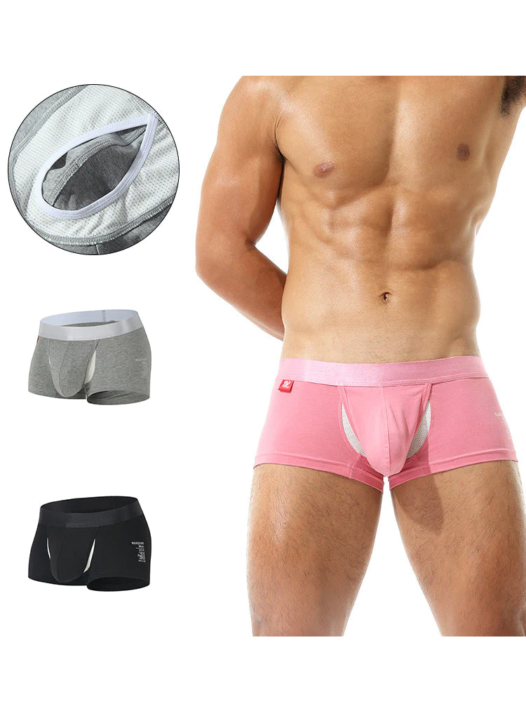 2 Pack Men's Large Pouch Casual Underwear